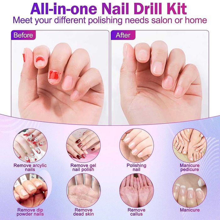 Професионална пила за маникюр- педикюр NAILGIRLS T17- 35000RPM