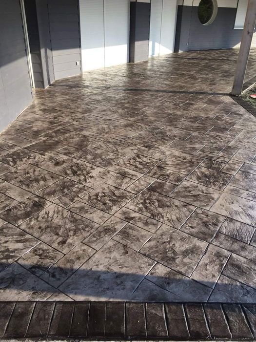 Beton amprentat dezactivat