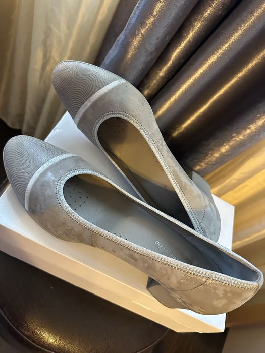 Vand pantofi gri, piele intoarsa, Komfort, nr 41