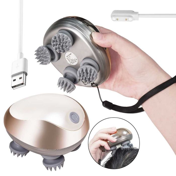 Аккумуляторная электрическая массажная щетка для головы