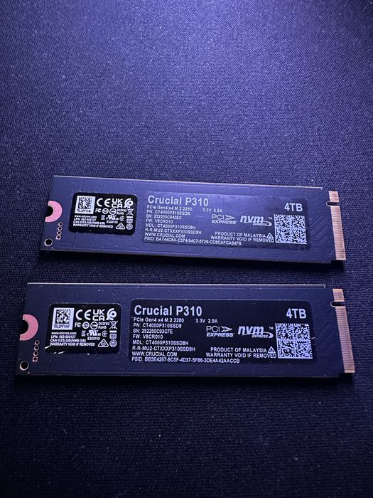 Crucial, Predator, Samsung SSD 2-4 TB