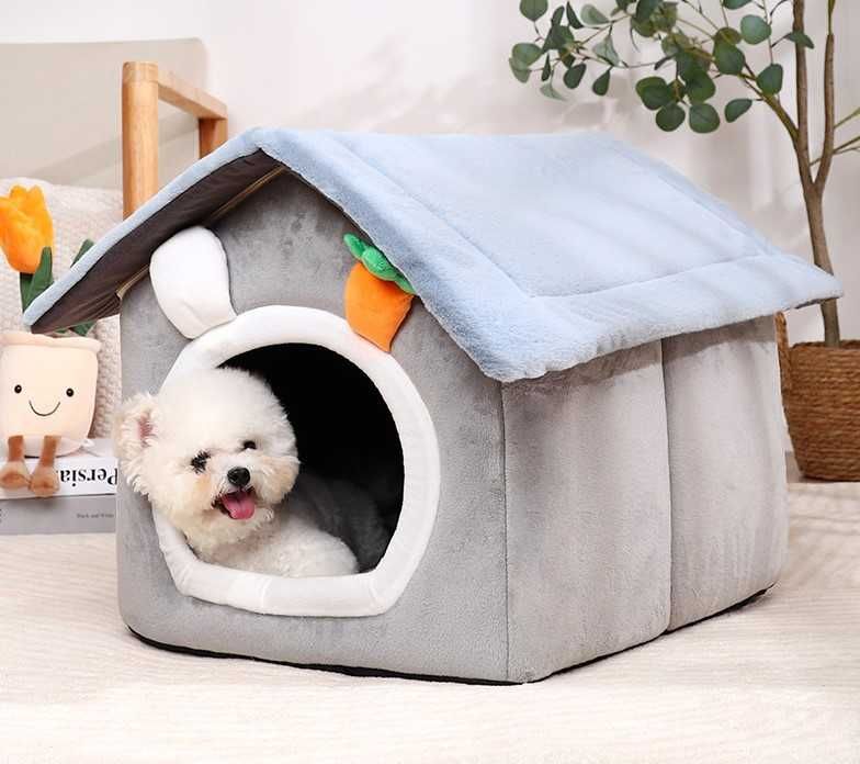 Нова сгъваема плюшена Кучешка къща * Котешка къщичка