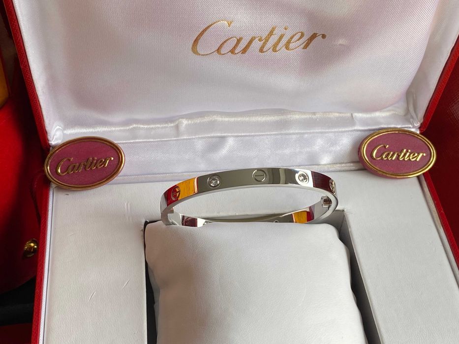 Brățară Cartier LOVE 16 aur alb 23K