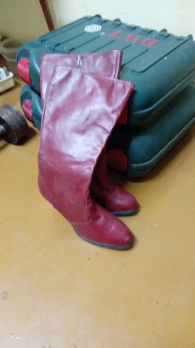 Сапоги женские кожа