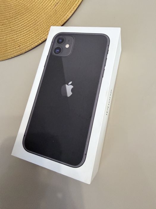 Iphone 11 black 64 gb, cutie,casti,cablu