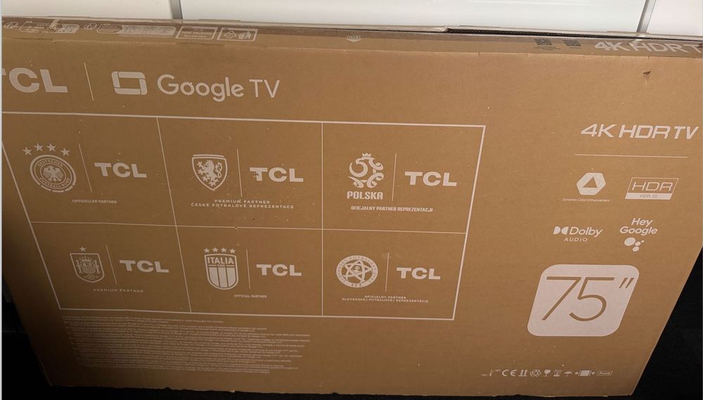 Televizor TCL LED 75P655, 189 cm, Smart Google TV, 4K Ultra HD, Clasa E (Model 2024)
