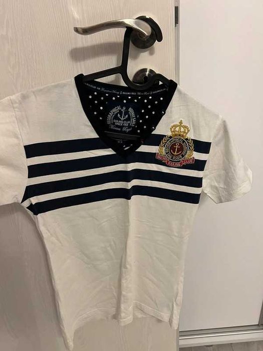 Marina Royale tricou femei cu emblemă brodată la piept aurie coroană