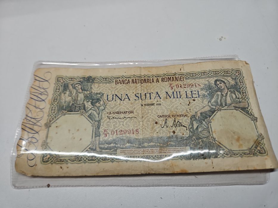Monede euro si Bancnota 100.000 lei