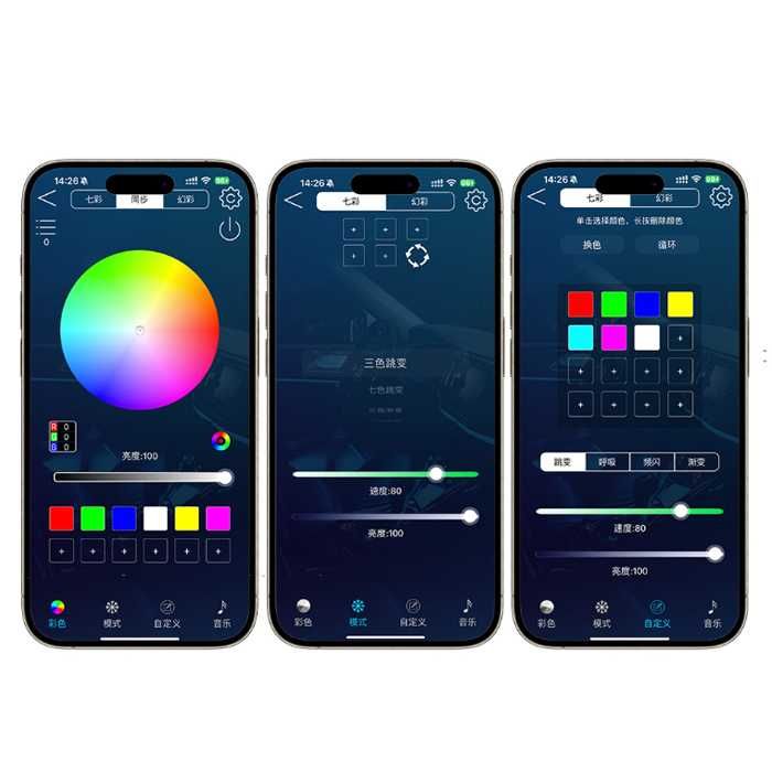 Лента за интериор, Диодна светлина за кола, USB