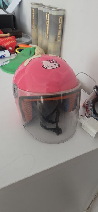 Casca Moto copii, pentru fete cu HelloKitty, marimea S-Xs