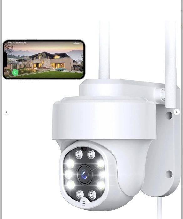 Cameră de securitate pentru exterior Sentry 3 — 1080P PTZ 360°, vedere