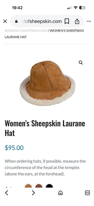 Caciula , de dama, piele de oaie cu blana