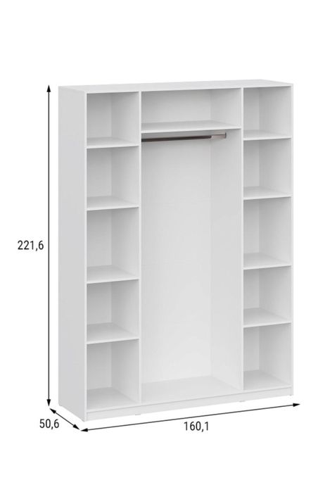 Распашной шкаф белый