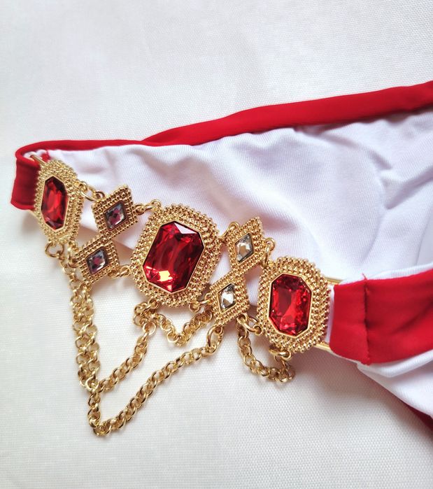 Costum baie sexy roșu