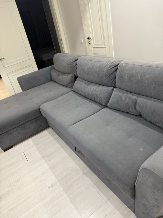 Диван серый раскладушка большой