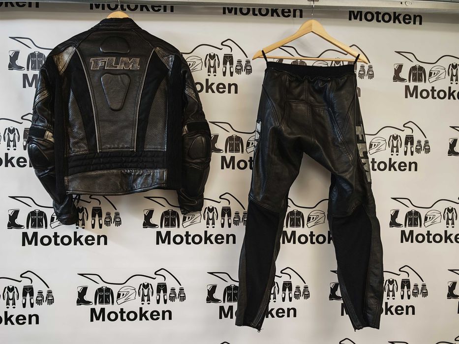 Costum moto piele FLM marime 48/M