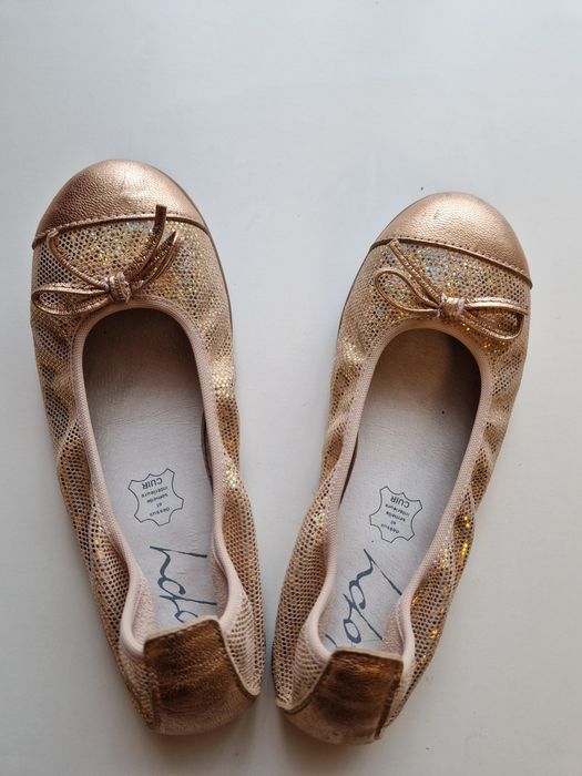 Pantofi eleganți, balerini cu elastic, fete, piele, 30. Bopy