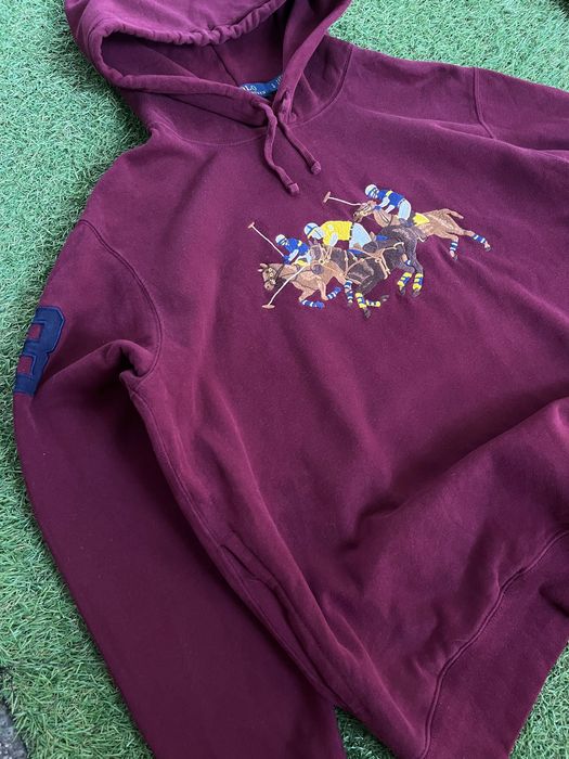 Мъжко горнище : POLO By RALPH LAUREN Triple Pony Embroidered Hoodie in Cotton Blend Fleece