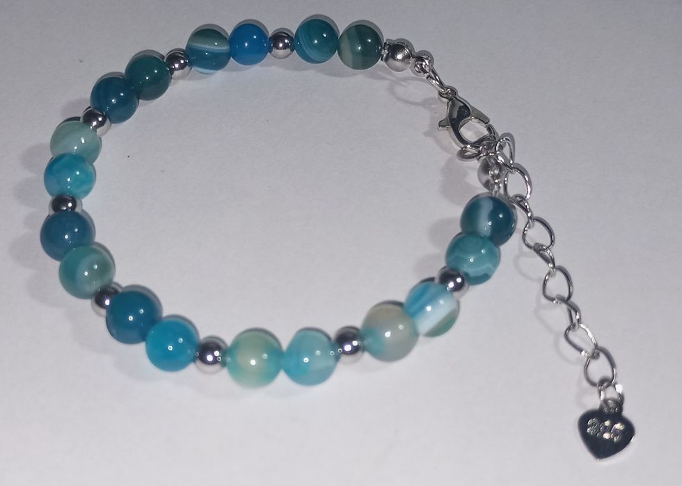 Brățară din Agat albastru și argint
