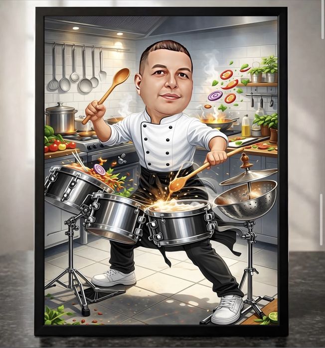 Карикатури,Шарж,Портрети - с подарък рамка