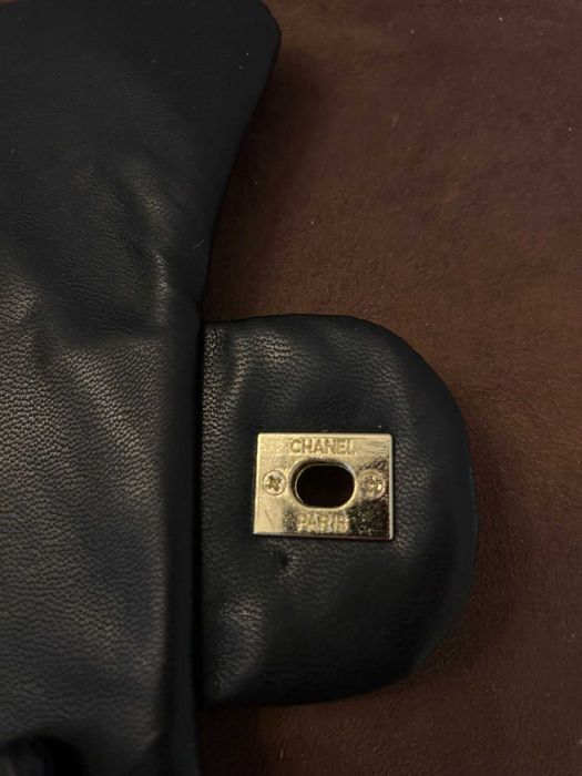 Geantă elegantă neagră tip Chanel, nouă, model matlasat