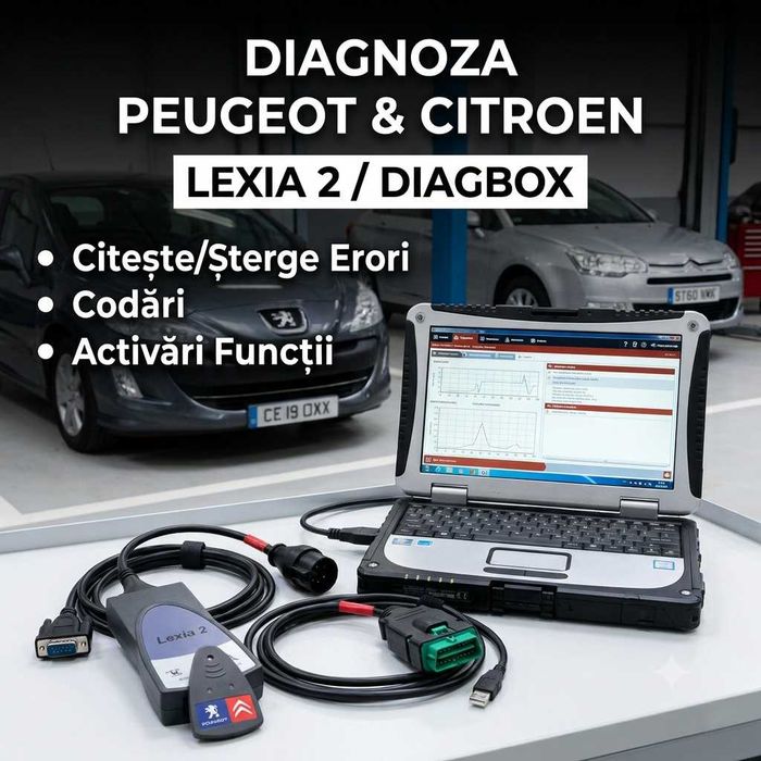 Diagnoză Auto Dedicată Peugeot • Citroën • DS • Opel (Interfață Lexia / DiagBox)