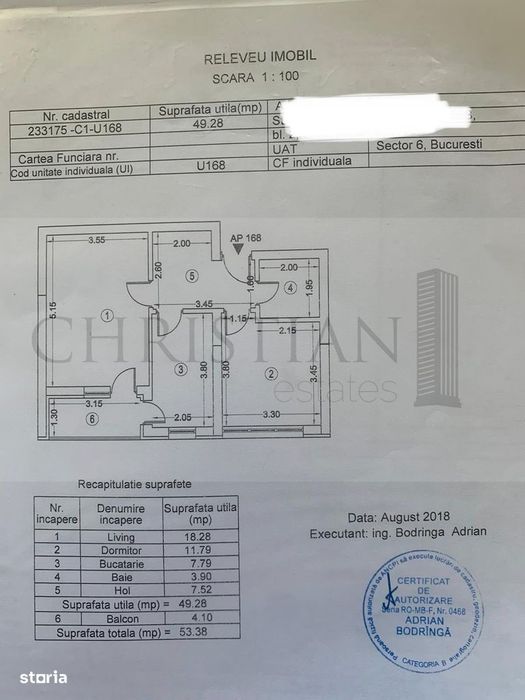 2 Camere + Boxă - Exigent Plaza Residence Faza 1 - Lujerului