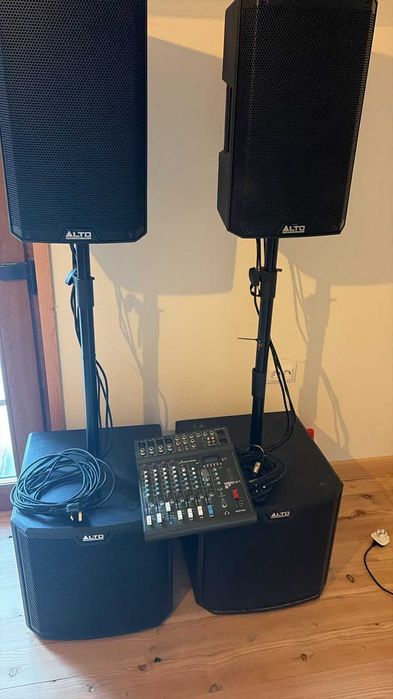Sistem Audio Profesional ALTO TS310 + TS312S + Mixer Studiomaster + Stative