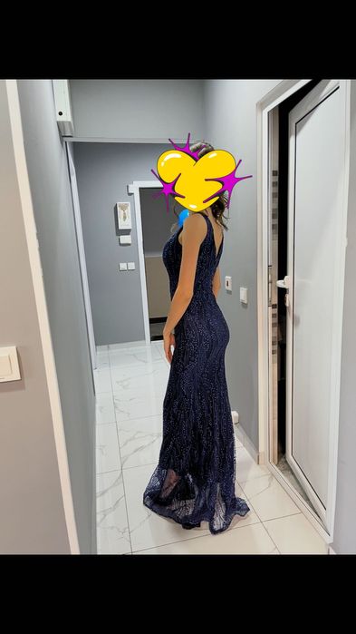 Синя официална рокля