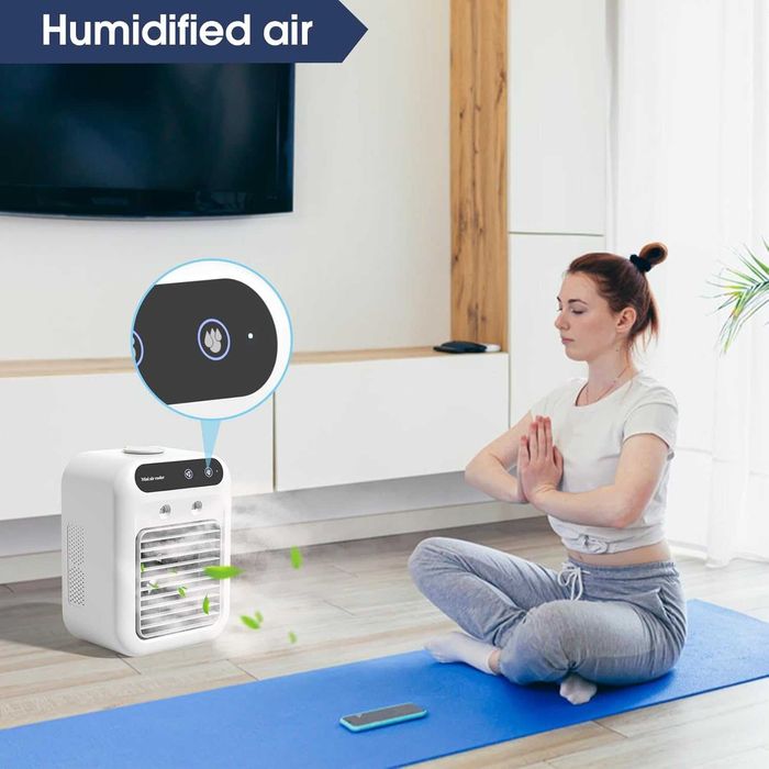 Мини климатик и овлажнител , USB, преносим охладител с водна мъгла.