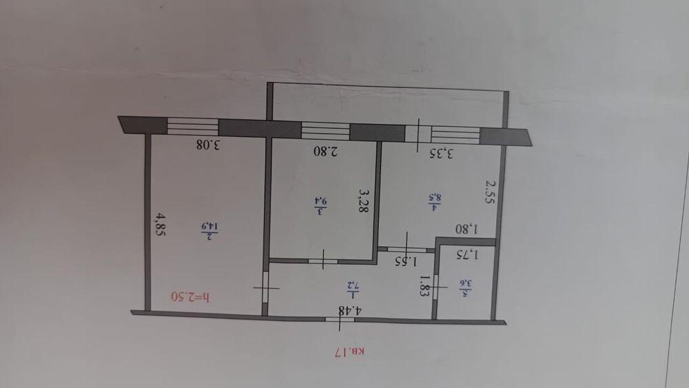 Продам 2 комн.кв район Алтын алма