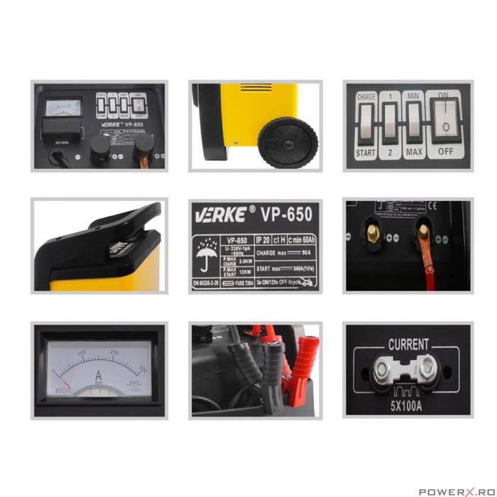 Statie incarcare, robot pornire, redresor, 12-24 V, 320 A, Verke