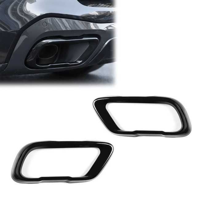 Ornamente Evacuari Tobe BMW X5 G05 X6 G06 X7 G07, Atasamente Evacuare Tipsuri, Negru Lucios