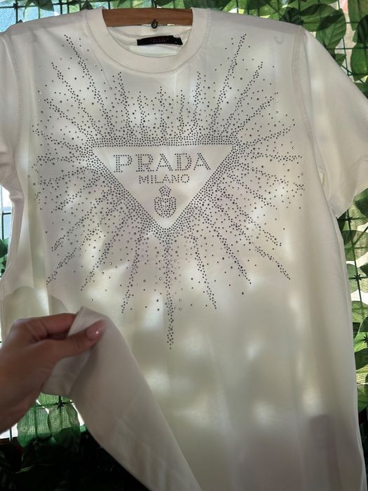 Tricou Prada Milano Premium cu Cristale s-xxl