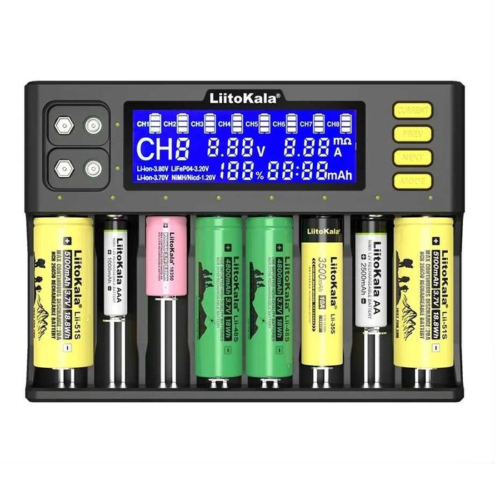 Професионално зарядно за 8 батерии Liitokala Lii-S8