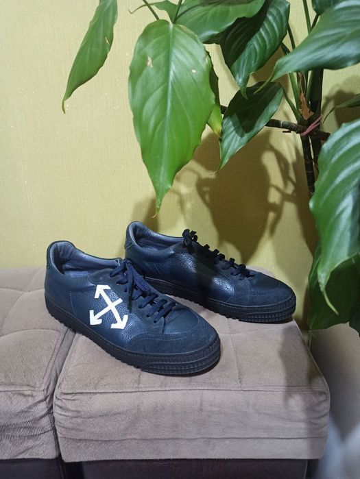 Мужские кожаные кроссовки Off White,