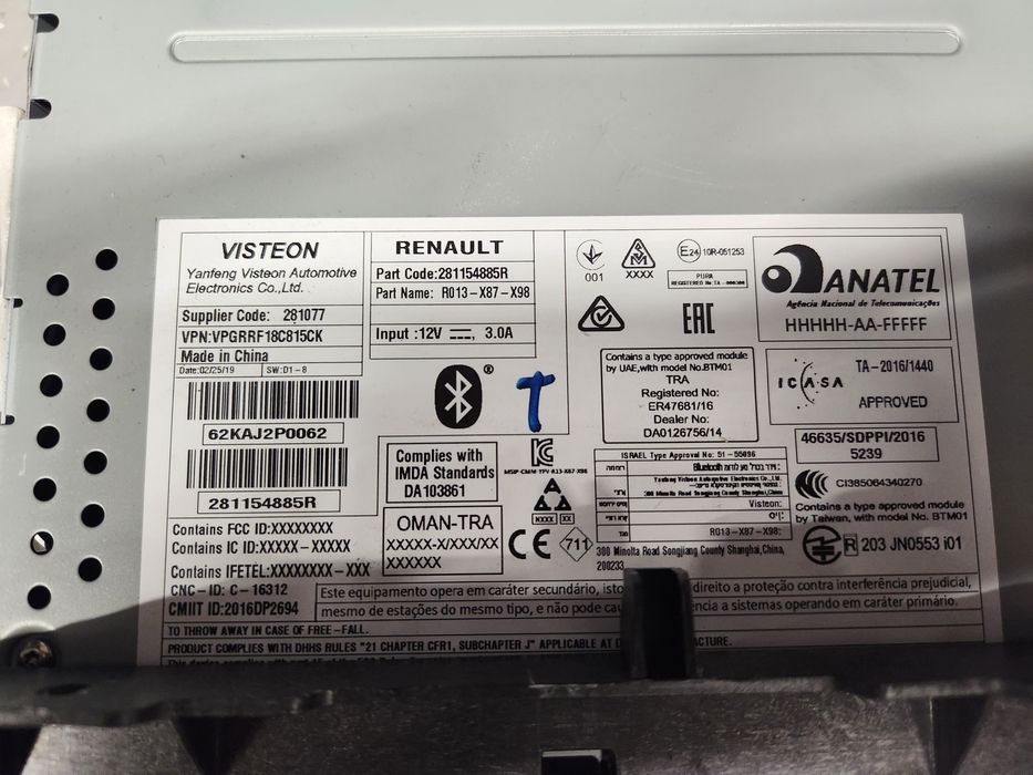 Radio CD si USB compatibil cu Renault/Dacia