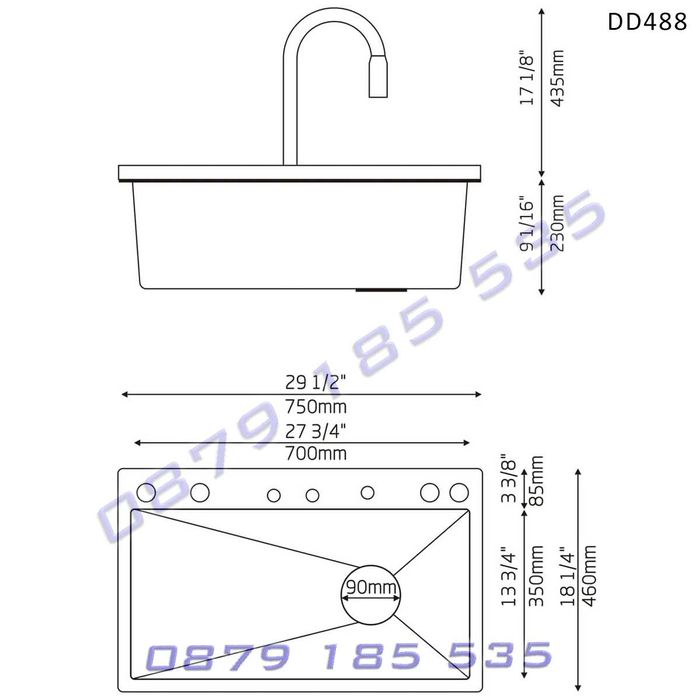 Лукс черна мивка водопад функции дисплей модерна качество чешма кухня