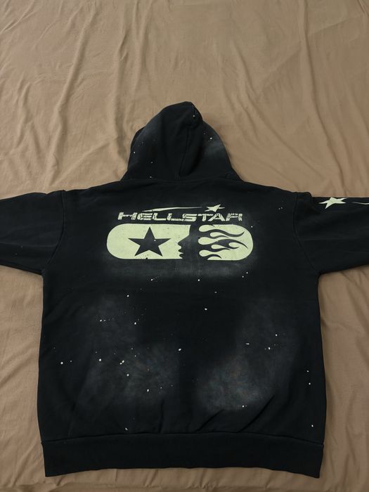 Hellstar Studios Zip-Up Hoodie Black