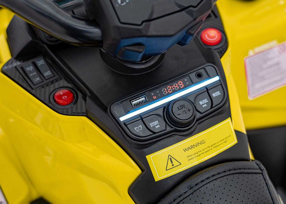 ATV electric pt copii Autokids Can-AM OUTLANDER 24V 4x4  (005) Galben