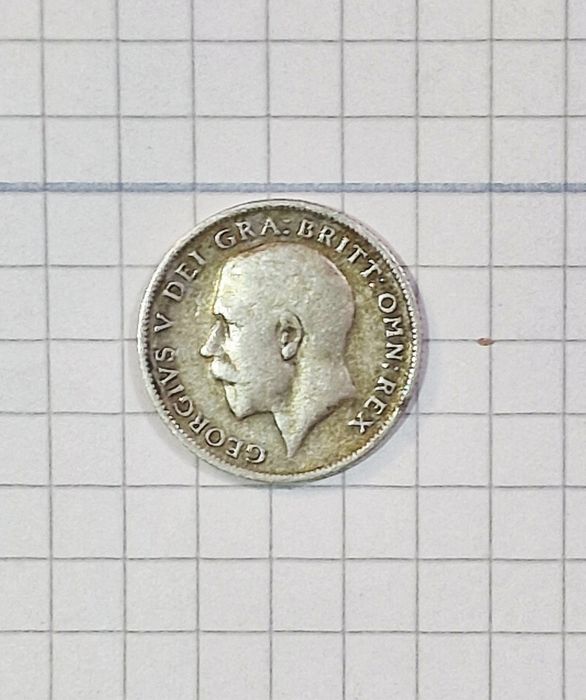 Vand Monedă de Argint de Colecție: (6 Pence) Marea Britanie - 1914