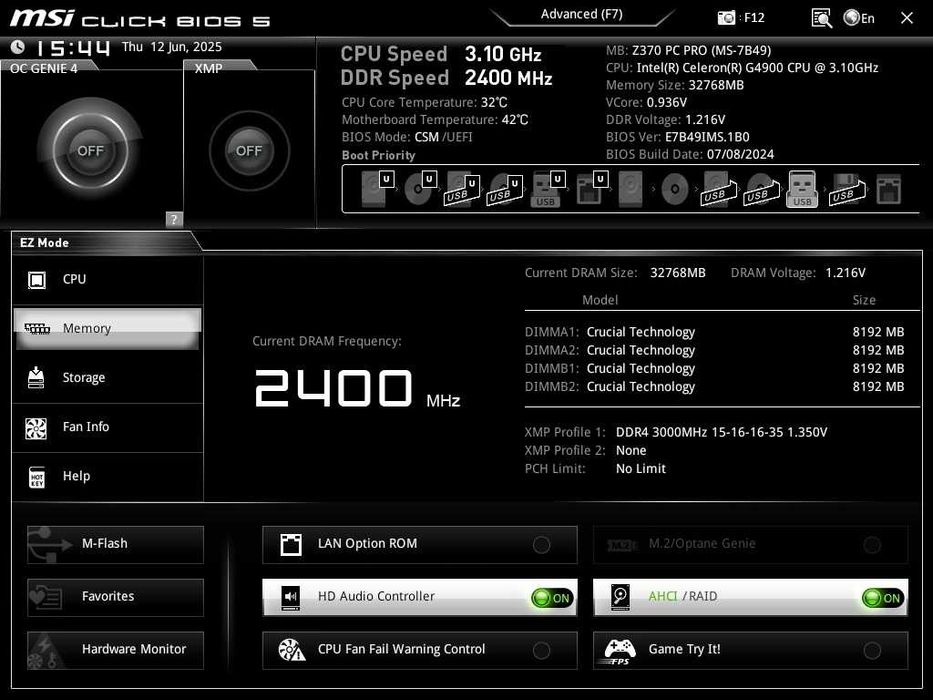Дъно Дънна платка MSI Z370 PC PRO 1151 DDR4 OVERCLOCK 8и 9то поколение