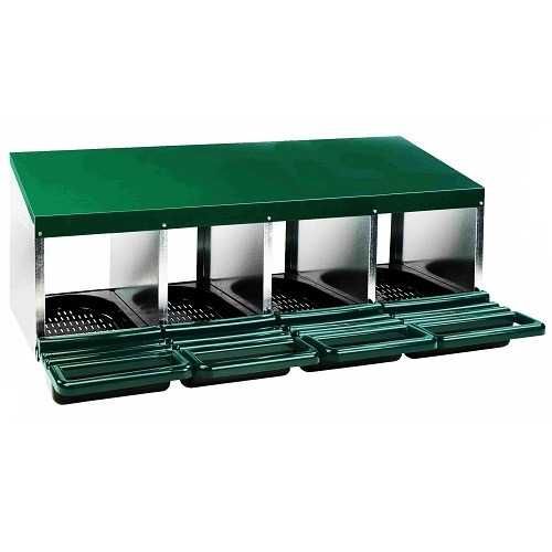 Полог с колектор, Гнездо за кокошки с 4 отделения #39502