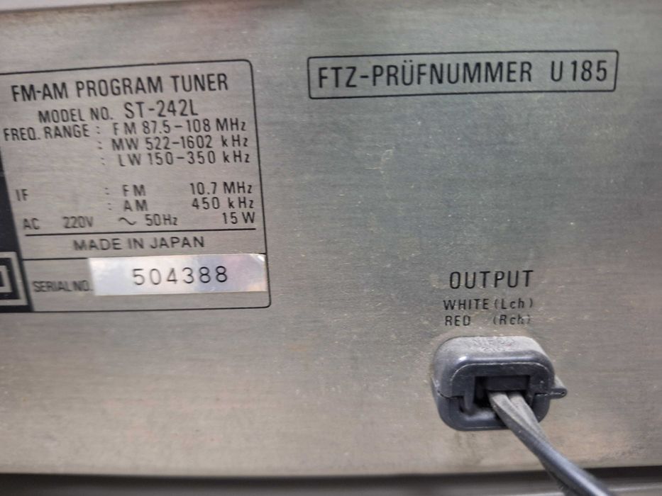 тунер СОНИ, SONY остана само той