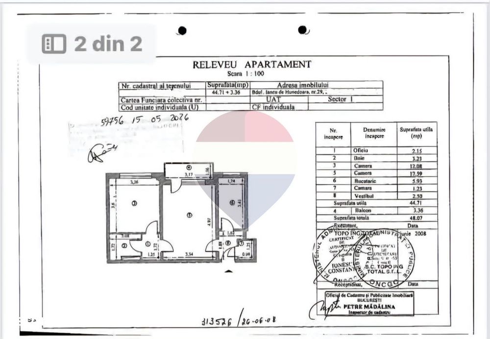 Apartament 2 camere de inchiriat - Piata Victoriei