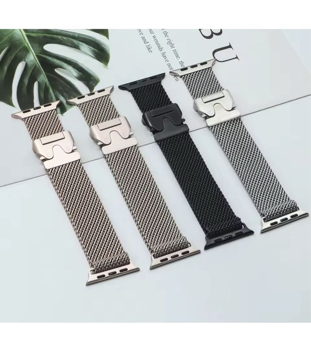 Curea Milanese Buklet Titan Compatibila Ceas Apple Iphone Husa Folie