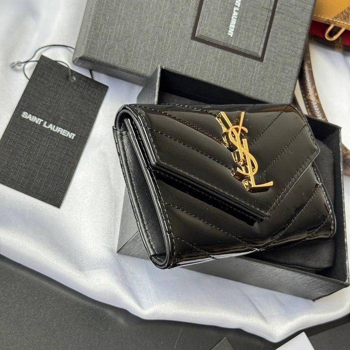 Saint Laurent Monogram Small Envelope Wallet – Black