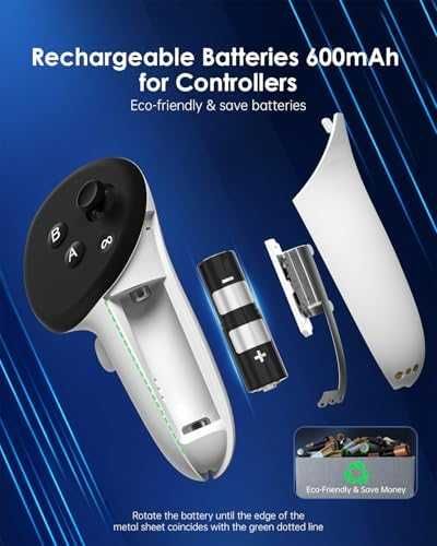 VR зарядна станция за Quest 3S – Компактен и стилен дизайн 20W адаптер