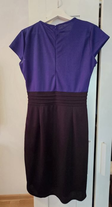 Rochie damă casual/elegant - bleumarin-negru