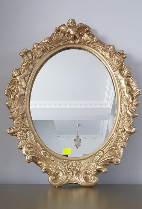 Oglindă /Tablou vechi cu ramă din lemn masiv